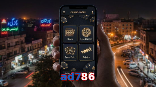 Main screen of Ad786 app page for PK players